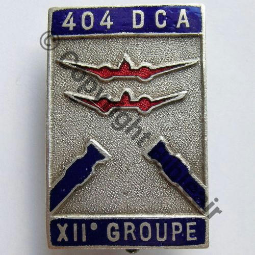 DCA  404eDCA XIIe groupe  WW2  DrPBer Dep Bol fenetre pastille DRPN Dos lisse irreg Src.kulhman 73Eur06.14 